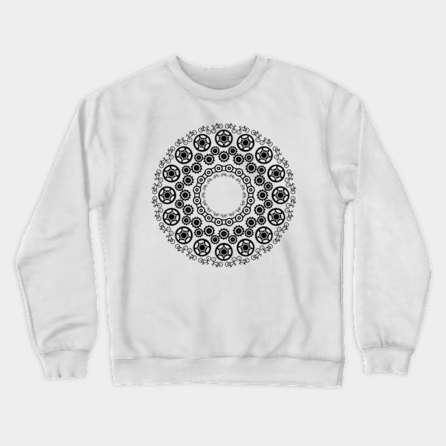 Bike Mandala Crewneck Sweatshirt by hilariouslyserious